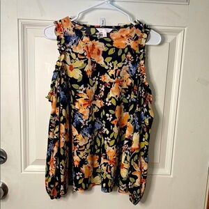 EUC Women Lauren Conrad Cold Shoulder Blouse